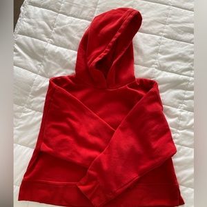 Zara large cropped red sweater/hoodie